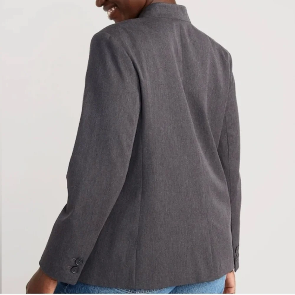 OLD NAVY size XXL Classic Twill Pixie Notched Lapel Single Button Blazer Gray‎